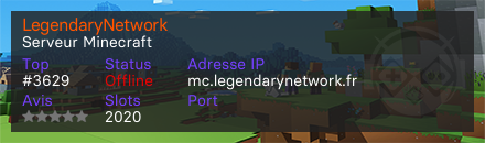 LegendaryNetwork - Serveur Minecraft