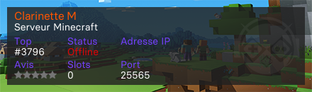 Clarinette M - Serveur Minecraft