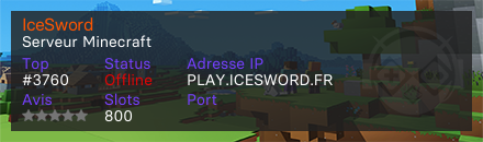 IceSword - Serveur Minecraft