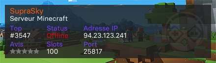 SupraSky - Serveur Minecraft