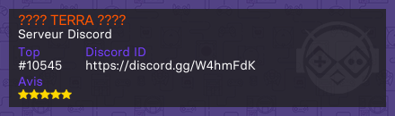 ???? TERRA ???? - Serveur Discord