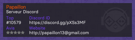 Papaillon - Serveur Discord