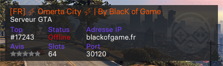 [FR] ⚡ Omerta City ⚡ | By BlacK of Game