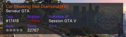 Car Meeting Red Diamond [FR] - Serveur GTA