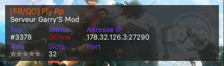 [FR/QC] Fly Rp  - Serveur Garry's mod