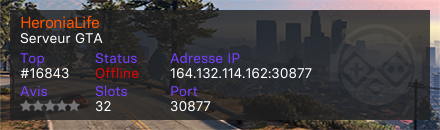 HeroniaLife - Serveur GTA