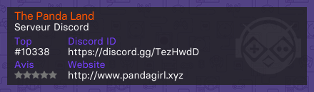 The Panda Land - Serveur Discord