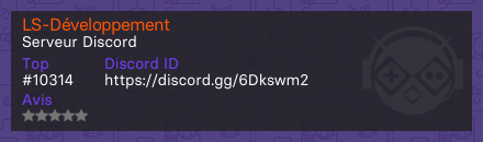 LS-Développement - Serveur Discord