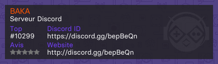 BAKA - Serveur Discord
