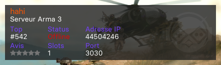 hahi - Serveur Arma 3