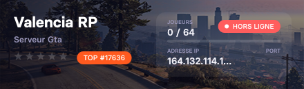 Valencia RP - Serveur GTA