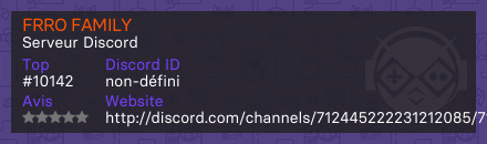 FRRO FAMILY - Serveur Discord