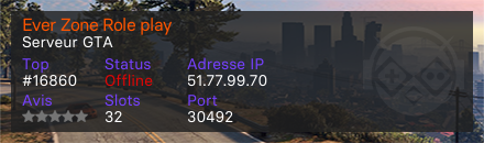Ever Zone Role play - Serveur GTA