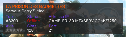 LA PRISON DES BAUMETTES - Serveur Garry's mod
