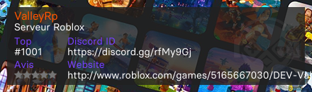 ValleyRp - Serveur Roblox