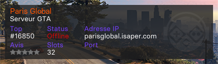 Paris Global - Serveur GTA