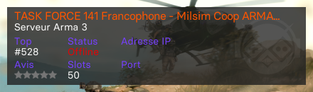 TASK FORCE 141 Francophone - Milsim Coop ARMA 3 - Serveur Arma 3