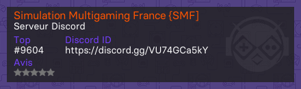 Simulation Multigaming France {SMF]