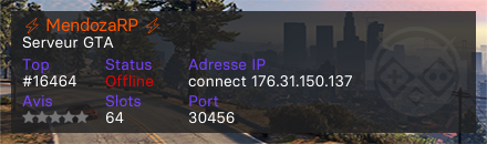 ⚡ MendozaRP ⚡ - Serveur GTA