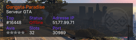 Gangsta Paradise - Serveur GTA
