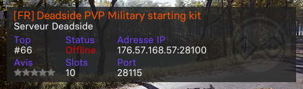 [FR] Deadside PVP Military starting kit