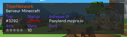 TitanNetwork - Serveur Minecraft