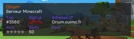 Orium - Serveur Minecraft