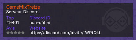 GameMixTreize  - Serveur Discord