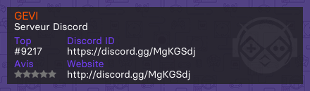 GEVI - Serveur Discord