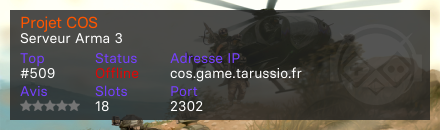 Projet COS - Serveur Arma 3