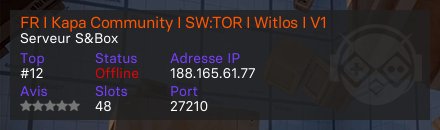 FR I Kapa Community I SW:TOR I Witlos I V1