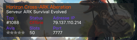Horizon Cross-ARK Aberation - Serveur ARK Survival Evolved