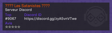 ???? Les Satanistes ???? - Serveur Discord