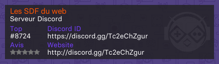 Les SDF du web - Serveur Discord