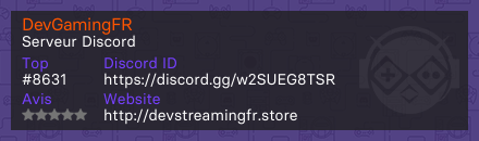 DevGamingFR - Serveur Discord