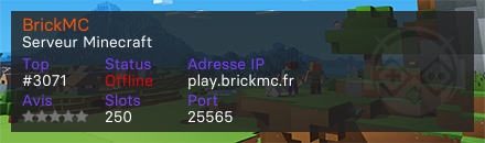 BrickMC - Serveur Minecraft