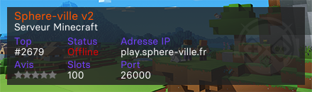 Sphere-ville v2 - Serveur Minecraft