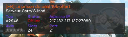 [FR] La prison du deal 10k offert - Serveur Garry's mod