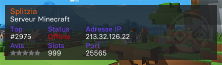 Splitzia - Serveur Minecraft