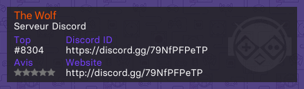 The Wolf - Serveur Discord