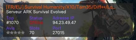 [FR/EU] Survival Humanity/X10/Tam35/Diff++/Loot++