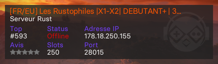 [FR/EU] Les Rustophiles |X1-X2| DEBUTANT+ | 3MAX | SHOP | 