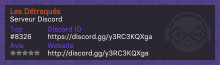 Les Détraqués  - Serveur Discord