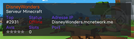 DisneyWonders - Serveur Minecraft