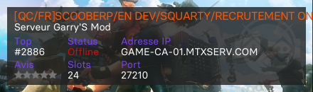 [QC/FR]SCOOBERP/EN DEV/SQUARTY/RECRUTEMENT ON - Serveur Garry's mod
