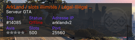 ArkLand / slots illimités / Légal-Illégal / Staff à l'écoute / Scripts et mapping exclusif 