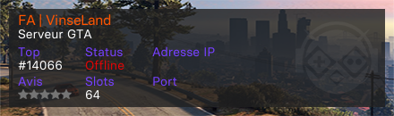 FA | VinseLand - Serveur GTA