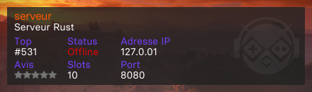 serveur - Serveur Rust
