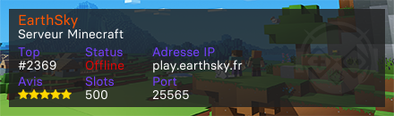 EarthSky - Serveur Minecraft