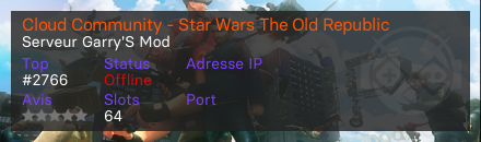 Cloud Community - Star Wars The Old Republic - Serveur Garry's mod